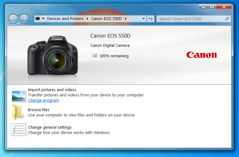 Canon web utility