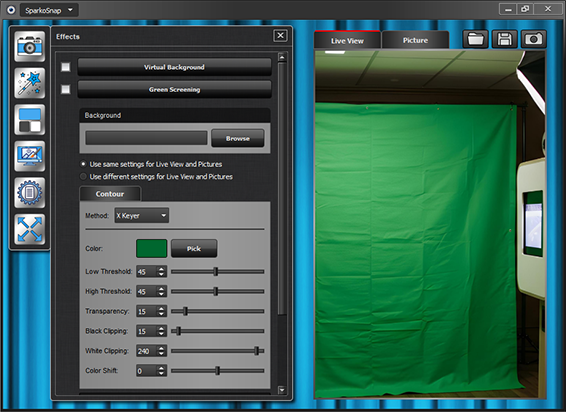 photobooth chroma keying
